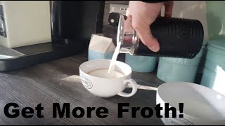 How to Get More Froth from Your Nespresso Coffee Aeroccino  Nespresso tips and help [upl. by Rats564]