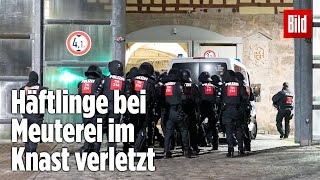 Gefängnismeuterei Polizei stürmt Knast in Thüringen  JVA Untermaßfeld [upl. by Sidnarb383]